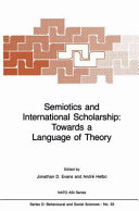 Semiotics and international scholarship : towards a language of theory