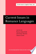 Current issues in Romance languages : selected papers from the 29th Linguistic Symposium on Romance Languages (LSRL), Ann Arbor, 8-11 April 1999