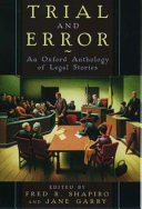 Trial and error : an Oxford anthology of legal stories