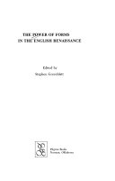 The Power of forms in the English Renaissance