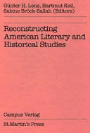 Reconstructing American literary and historical studies