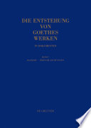 Die entstehung von Goethes Werken. Band VII, Hackert - Indische Dichtungen