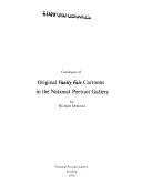 Catalogue of original Vanity fair cartoons in the National Portrait Gallery