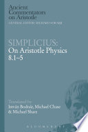 Simplicius : on Aristotle physics 8.1-5