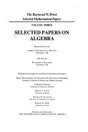 Selected papers on algebra