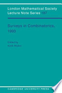 Surveys in combinatorics, 1993 : [invited papers for the fourteenth British Combinatorial conference]