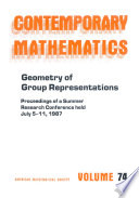Geometry of group representations : proceedings of a summer research conference held July 5-11, 1987