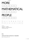 More mathematical people : contemporary conversations
