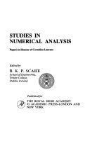 Studies in numerical analysis : papers in honour of Cornelius Lanczos