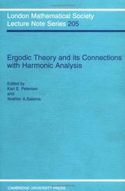 Ergodic theory and its connections with harmonic analysis : proceedings of the 1993 Alexandria conference