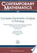 Complex geometric analysis in Pohang : POSTECH-BSRI SNU-GARC International Conference on Several Complex Variables, June 23-27, 1997 at POSTECH