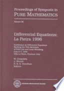 Differential equations : La Pietra 1996 : Conference on Differential Equations marking the 70th birthdays of Peter Lax and Louis Nirenberg, July 3-7, 1996, Villa La Pietra, Florence, Italy