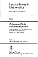 Ordinary and partial differential equations : proceedings of the fourth conference held at Dundee, Scotland, March 30-April 2, 1976