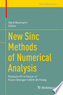 New Sinc methods of numerical analysis : Festschrift in honor of Frank Stenger's 80th birthday