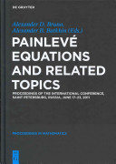 Painlevé equations and related topics : proceedings of the international conference, Saint Petersburg, Russia, June 17-23, 2011