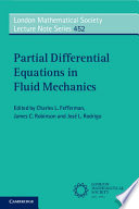 Partial differential equations in fluid mechanics