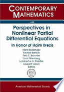 Perspectives in nonlinear partial differential equations : in honor of Haïm Brezis