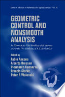 Geometric control and nonsmooth analysis : in honor of the 73rd birthday of H. Hermes and of the 71st birthday of R.T. Rockafellar