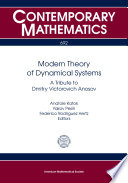 Modern theory of dynamical systems : a tribute to Dmitry Victorovich Anosov