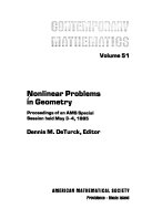 Nonlinear problems in geometry