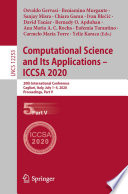 Computational science and its applications -- ICCSA 2020 : 20th International Conference, Cagliari, Italy, July 1-4, 2020, Proceedings. Part V