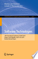 Software technologies : 14th International Conference, ICSOFT 2019, Prague, Czech Republic, July 26-28, 2019, Revised selected papers