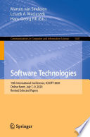 Software technologies : 15th international conference, ICSOFT 2020, Online event, July 7-9, 2020, revised selected papers