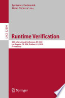 Runtime verification : 20th International Conference, RV 2020, Los Angeles, CA, USA, October 6-9, 2020, Proceedings