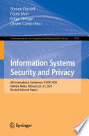 Information systems and privacy : 6th international conference, ICISSP 2020, Valletta, Malta, February 25-27, 2020 : revised selected papers