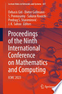 Proceedings of the ninth International Conference on Mathematics and Computing : ICMC 2023