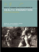 Quality, evidence and effectiveness in health promotion.