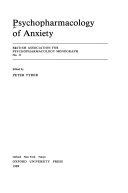 Psychopharmacology of anxiety