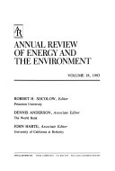Annual review of energy and the environment