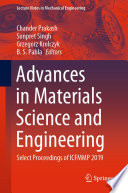 Advances in Materials Science and Engineering Select Proceedings of ICFMMP 2019