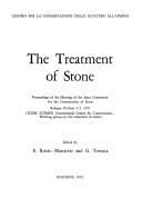 The Treatment of stone. Proceedings of the meeting of the Joint Committee for the Conservation of Stone, Bologna, October 1-3, 1971.  (ICOM, ICOMOS, International Centre for Conservation-Working group on the treatment of Stone)