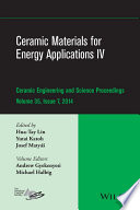 Ceramic materials for energy applications IV