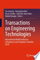 Transactions on engineering technologies : International MultiConference of Engineers and Computer Scientists 2018