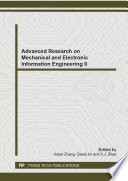 Advanced research on mechanical and electronic information engineering II : selected, peer reviewed papers from the 2014 2nd International Conference on Mechanical and Electronic Engineering (ICMEE 2014), June 21-22, 2014, Wuhan, China