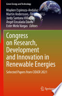 Congress on Research, Development and Innovation in Renewable Energies : selected papers from CIDiER 2021