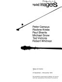 Projected images : Peter Campus, Rockne Krebs, Paul Sharits, Michael Snow, Ted Victoria, Robert Whitman : Walker Art Center, 21 September-3 November 1974 : an exhibition