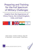 Preparing and training for the full spectrum of military challenges : insights from the experiences of China, France, the United Kingdom, India, and Israel