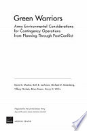 Green warriors : Army environmental considerations for contingency operations from planning through post-conflict
