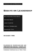 Essays on leadership