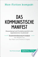 Das Kommunistische Manifest. Zusammenfassung and Analyse des Werkes Von Karl Marx und Friedrich Engels : Klassenkampf und Produktionsmittel in der Kapitalistischen Gesellschaft.