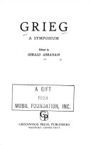 Grieg; a symposium.
