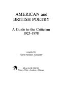 American and British poetry : a guide to the criticism, 1925-1978