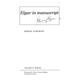 Elgar in manuscript