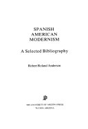 Spanish American modernism; a selected bibliography.