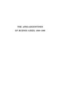 The Afro-Argentines of Buenos Aires, 1800-1900