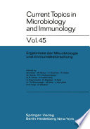 Current Topics in Microbiology and Immunology Ergebnisse der Mikrobiologie und Immunitätsforschung